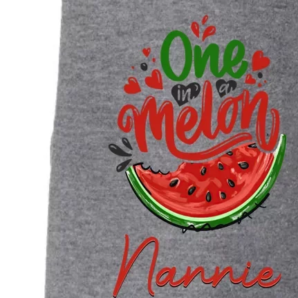 Funny One In A Melon Nannie Matching Group Meaningful Gift Doggie 3-End Fleece Hoodie