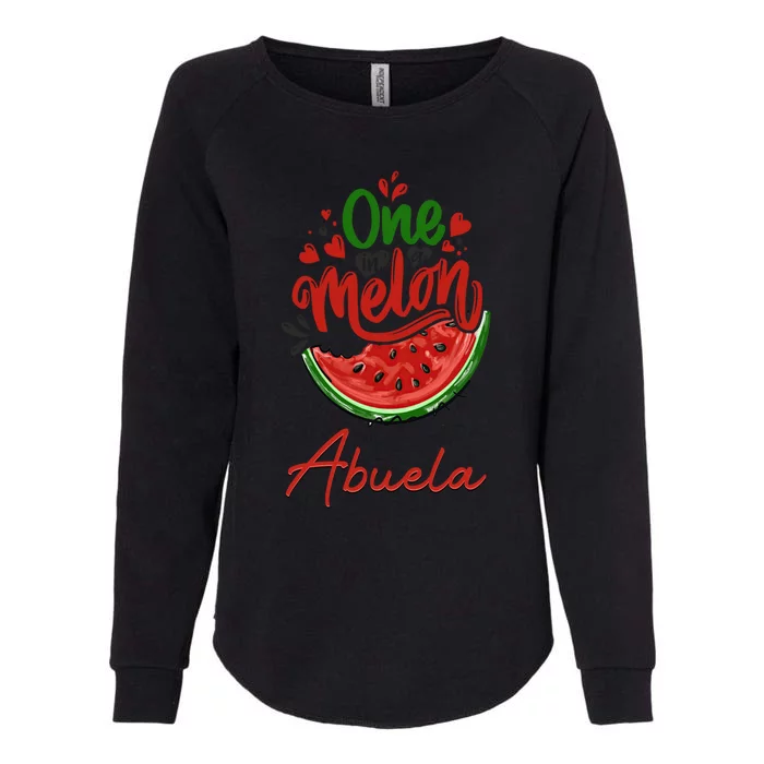 Funny One In A Melon Abuela Matching Group Gift Womens California Wash Sweatshirt