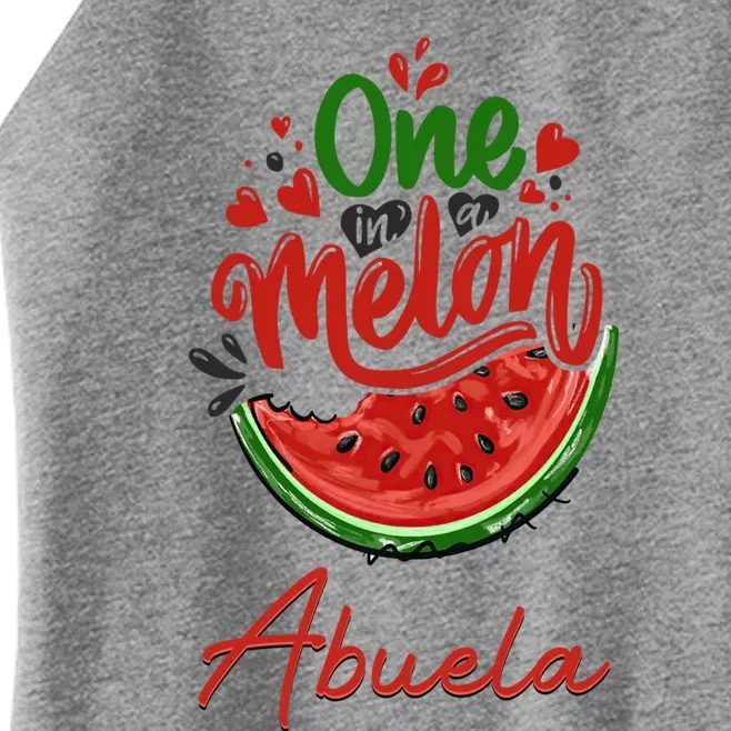 Funny One In A Melon Abuela Matching Group Gift Women’s Perfect Tri Rocker Tank