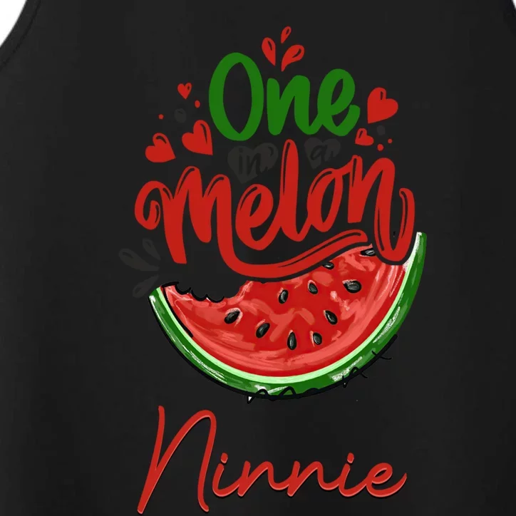 Funny One In A Melon Ninnie Matching Group Gift Performance Tank