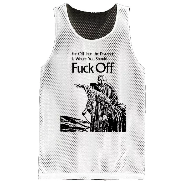 Far Off Into The Distance Is Where You Should Fuck Off Mesh Reversible Basketball Jersey Tank