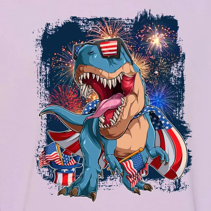 Fourth Of July USA American Flag Trex Garment-Dyed Sweatshirt