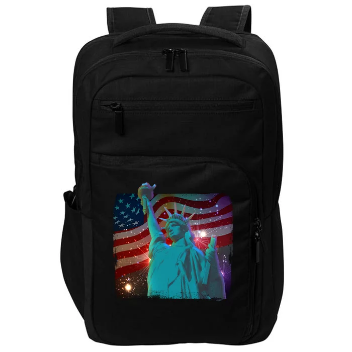 Fourth Of July Fireworks Statue Of Liberty Impact Tech Backpack