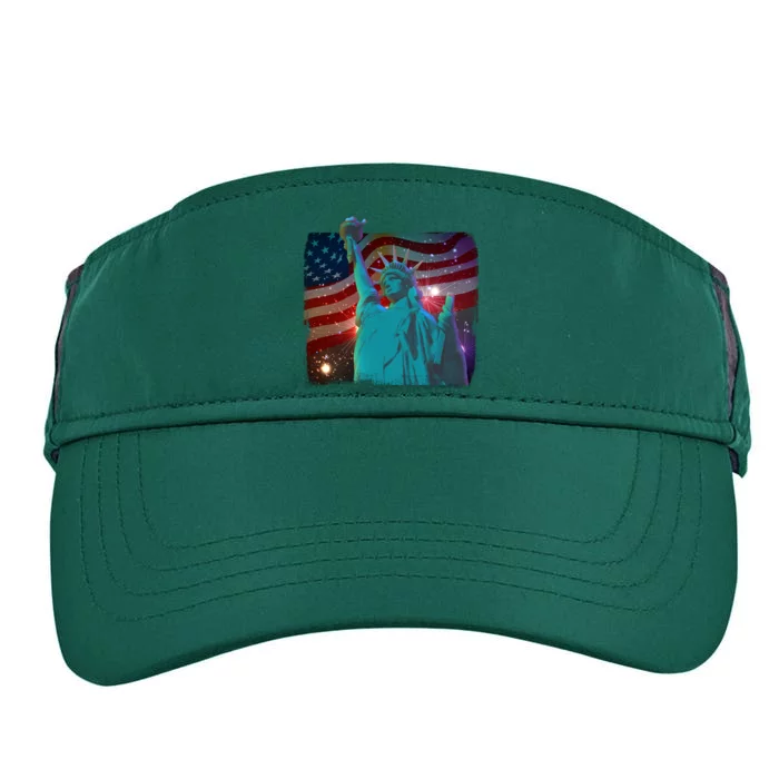 Fourth Of July Fireworks Statue Of Liberty Adult Drive Performance Visor