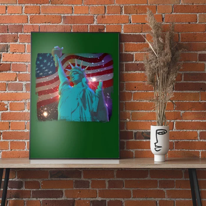 Fourth Of July Fireworks Statue Of Liberty Poster