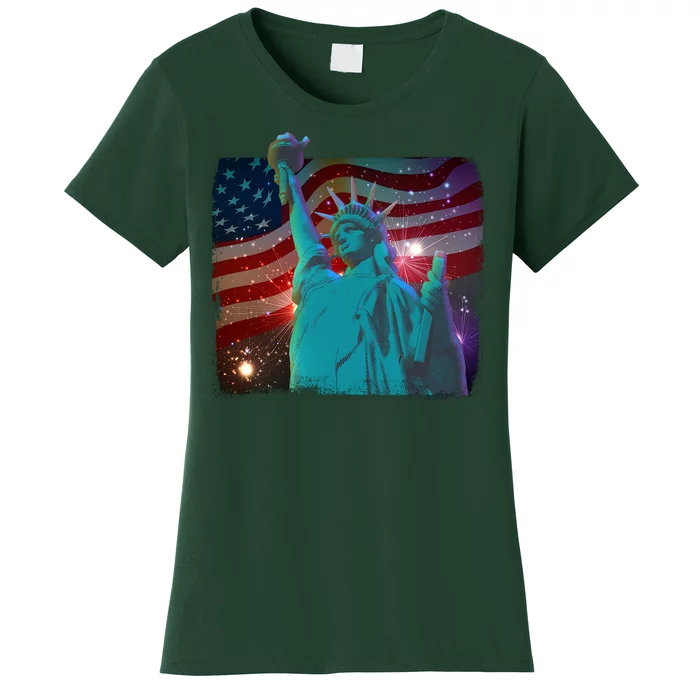 Fourth Of July Fireworks Statue Of Liberty Women's T-Shirt