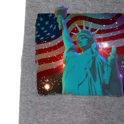 Fourth Of July Fireworks Statue Of Liberty Doggie 3-End Fleece Hoodie