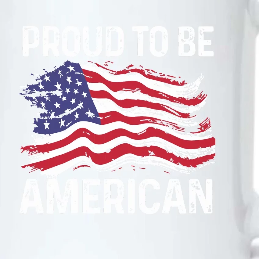 Fourth Of July Proud To Be American Usa Flag Freedom Day Black Color Changing Mug