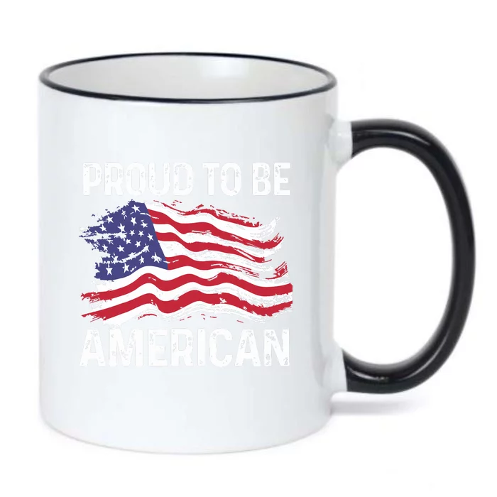 Fourth Of July Proud To Be American Usa Flag Freedom Day Black Color Changing Mug