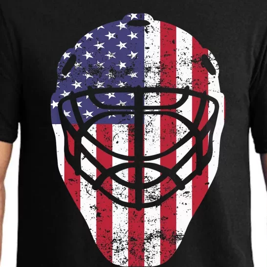 Fourth of July 4th Hockey Goalie Mask American Flag USA Pajama Set