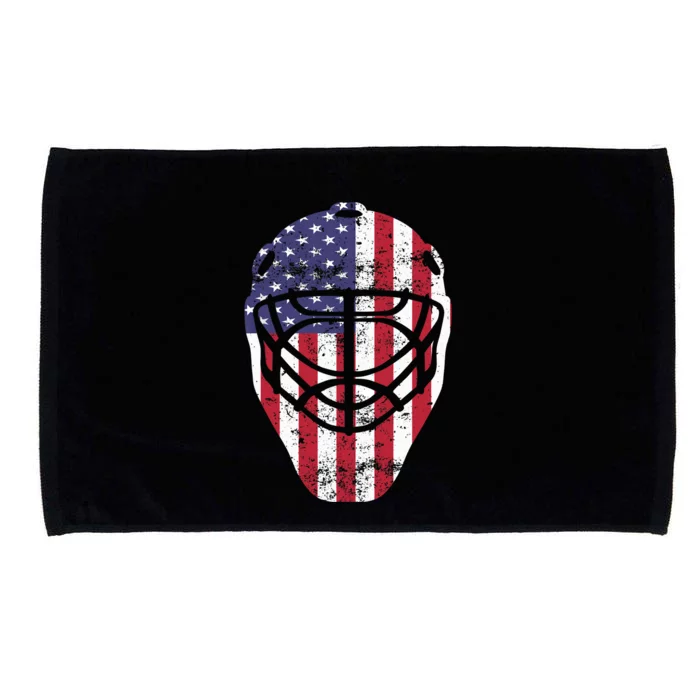 Fourth of July 4th Hockey Goalie Mask American Flag USA Microfiber Hand Towel