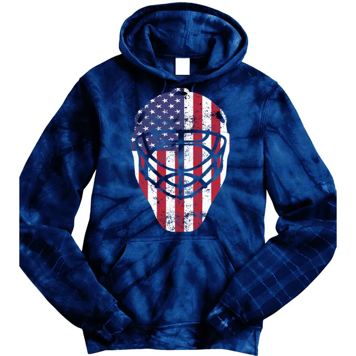 Fourth of July 4th Hockey Goalie Mask American Flag USA Tie Dye Hoodie