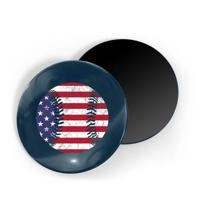 Fourth of July 4th Baseball American Flag USA Magnet