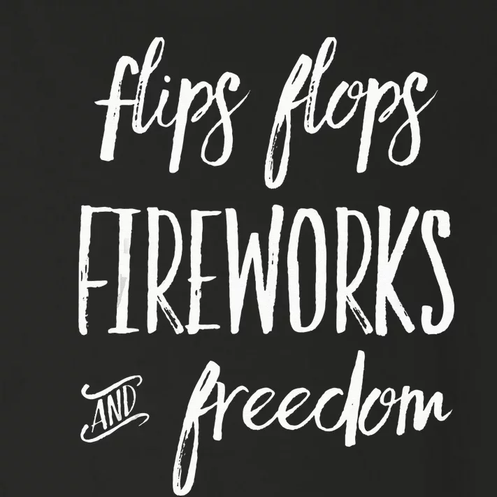 Fourth of July Flip Flops Fireworks Freedom Toddler Long Sleeve Shirt