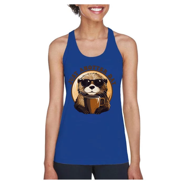 Funny Otter Just Anotter Day For Otter Lover Women's Racerback Tank