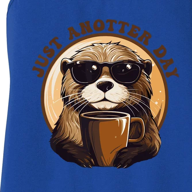 Funny Otter Just Anotter Day For Otter Lover Women's Racerback Tank