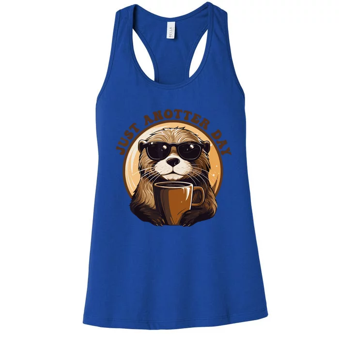 Funny Otter Just Anotter Day For Otter Lover Women's Racerback Tank