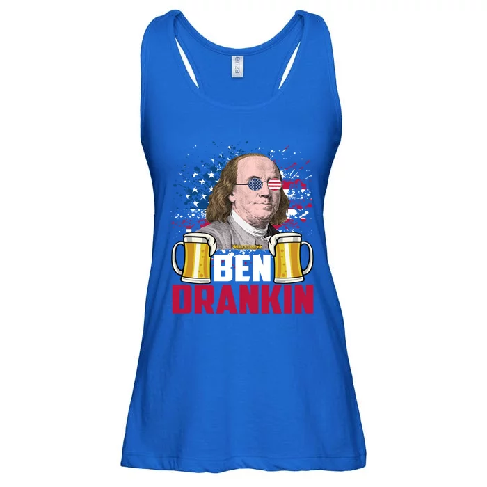 Fourth Of July Ben Drankin American Freedom Gift Ladies Essential Flowy Tank