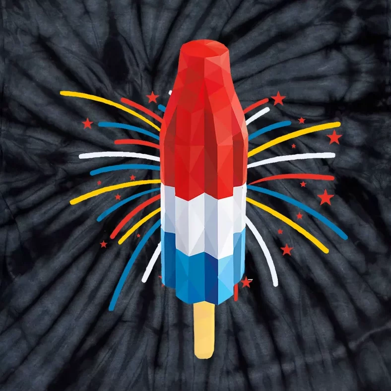 Fourth Of July Fireworks Popsicle Lover Unique Tie-Dye T-Shirt