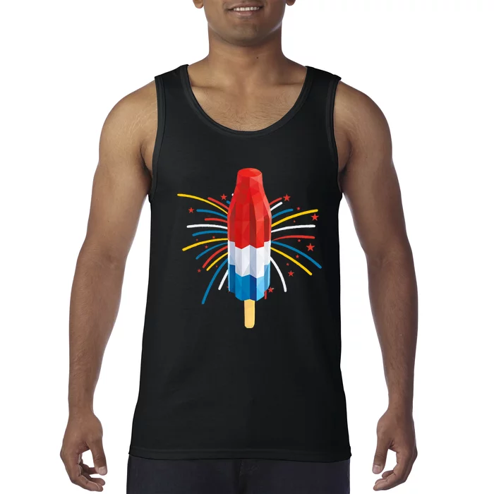 Fourth Of July Fireworks Popsicle Lover Unique Tank Top