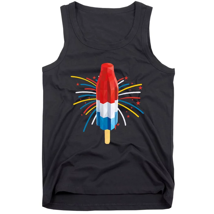 Fourth Of July Fireworks Popsicle Lover Unique Tank Top