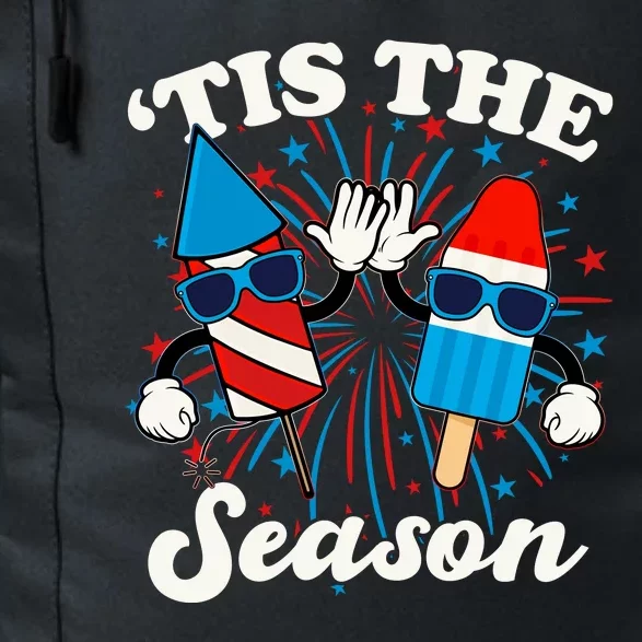 Fourth Of July Red White And Blue Tis The Season Fireworks And Popsicles Daily Commute Backpack