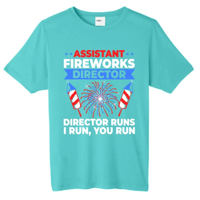 Fourth Of July American Flag Assistant Fireworks Director Funny Gift ChromaSoft Performance T-Shirt