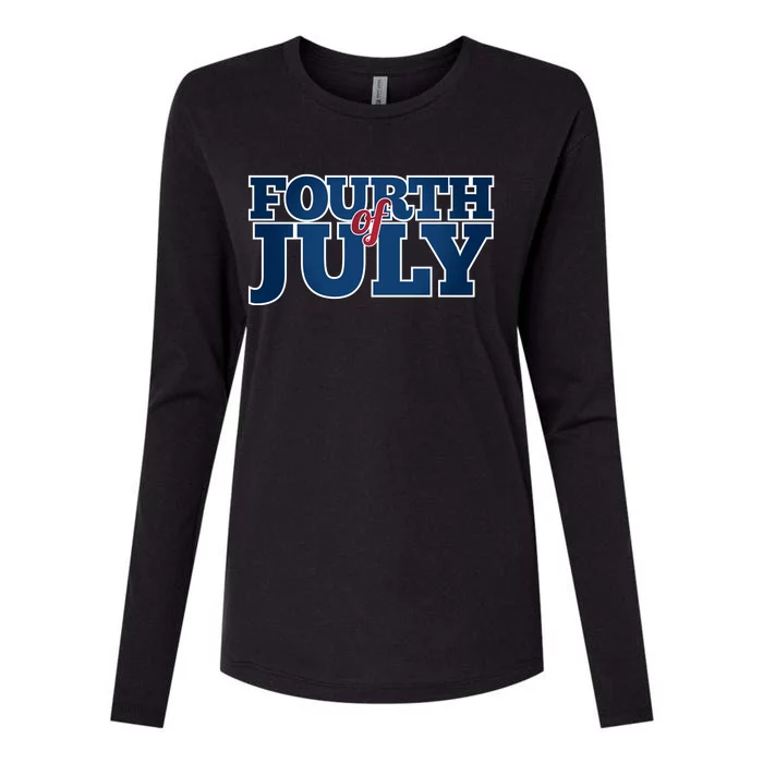 Fourth Of July Patriotic Holiday Womens Cotton Relaxed Long Sleeve T-Shirt