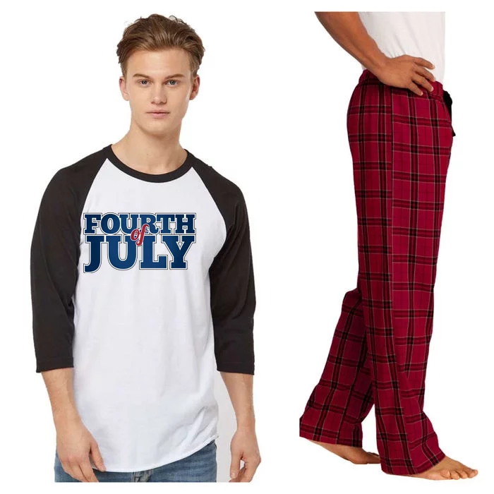 Fourth Of July Patriotic Holiday Raglan Sleeve Pajama Set