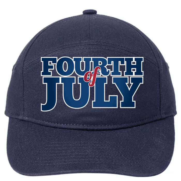 Fourth Of July Patriotic Holiday 7-Panel Snapback Hat