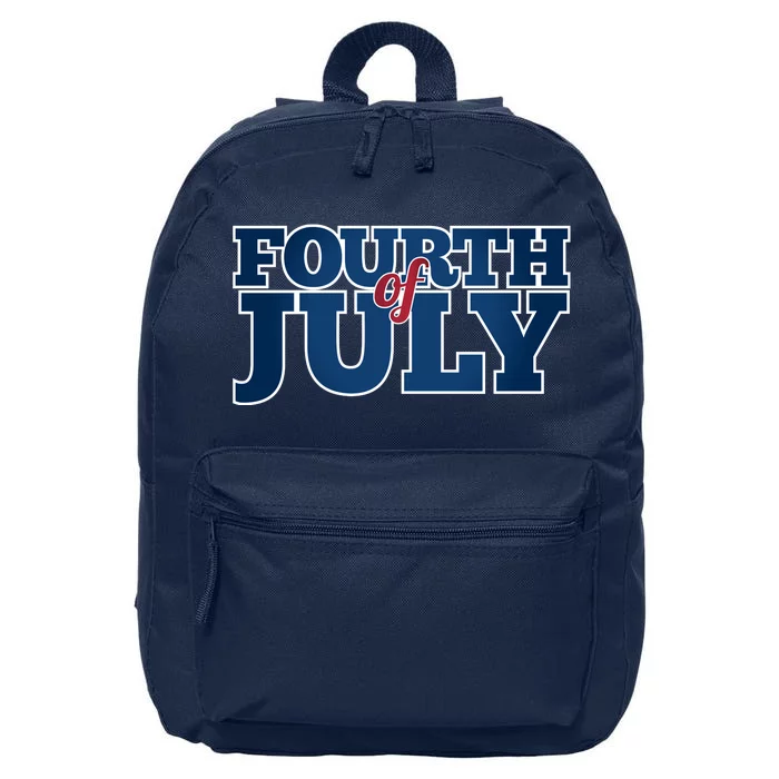 Fourth Of July Patriotic Holiday 16 in Basic Backpack