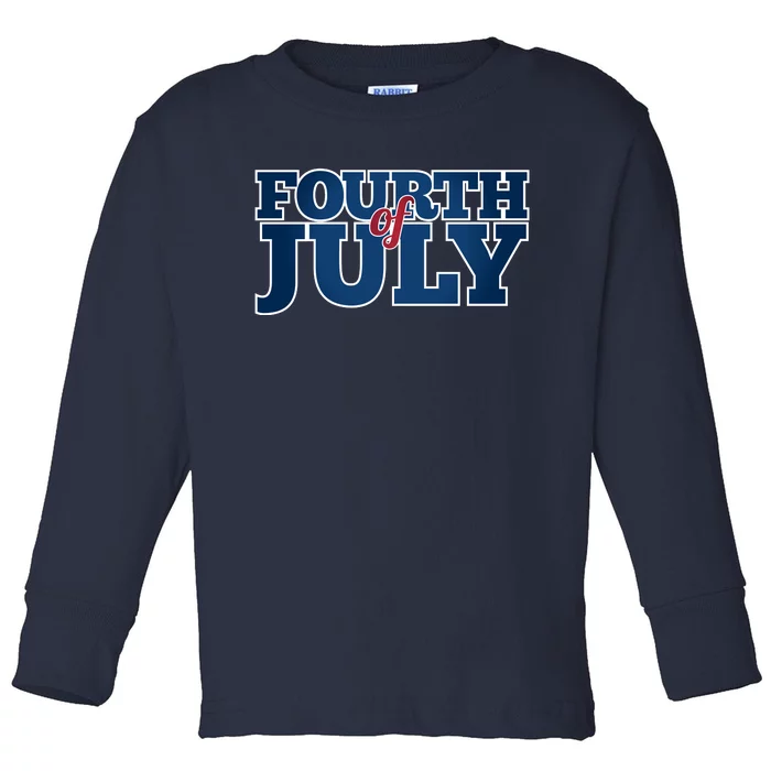 Fourth Of July Patriotic Holiday Toddler Long Sleeve Shirt