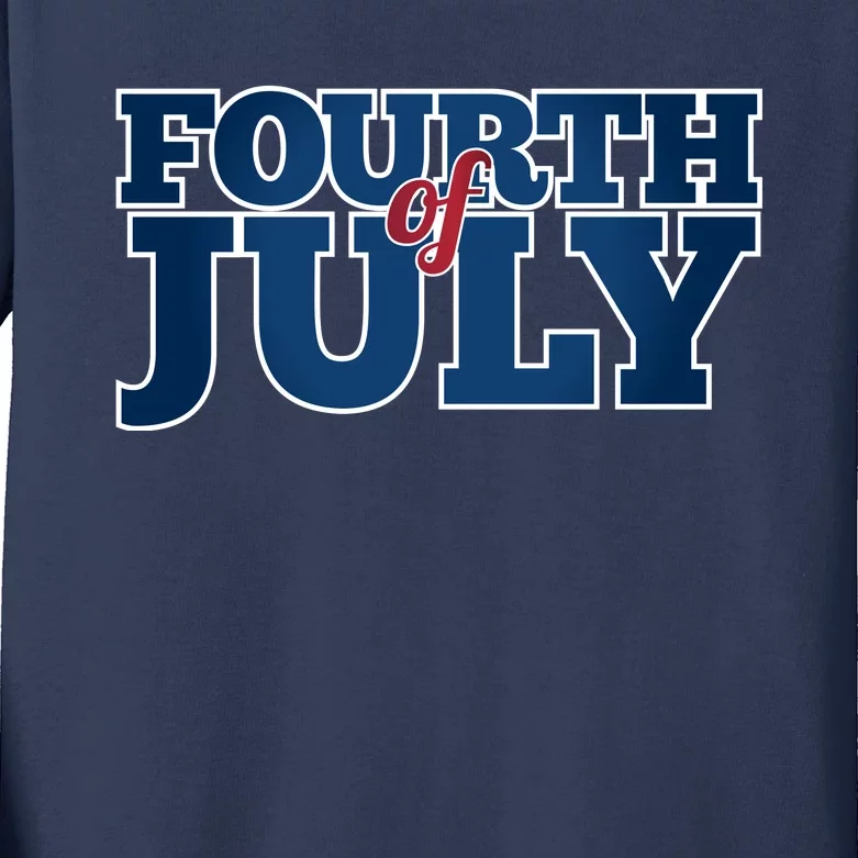 Fourth Of July Patriotic Holiday Kids Long Sleeve Shirt