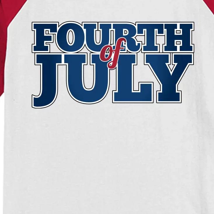 Fourth Of July Patriotic Holiday Kids Colorblock Raglan Jersey