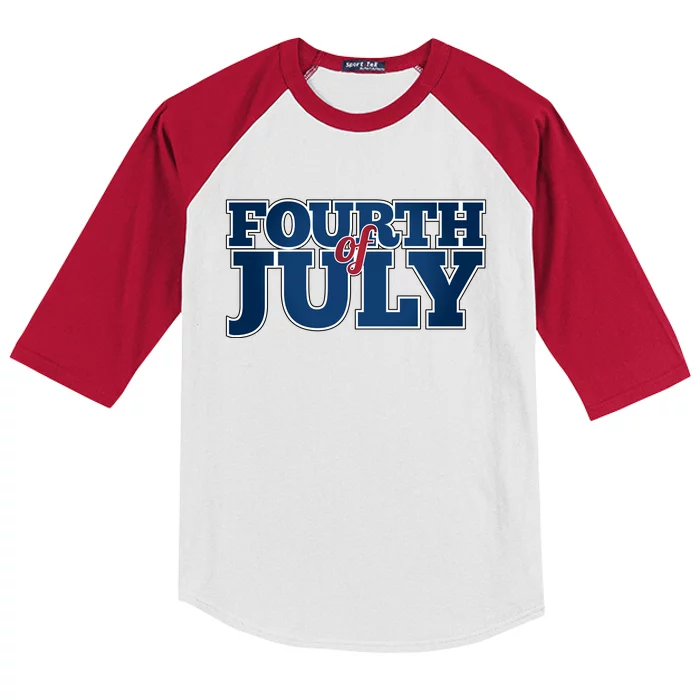 Fourth Of July Patriotic Holiday Kids Colorblock Raglan Jersey