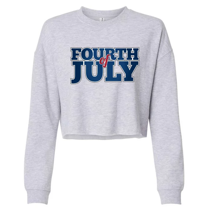 Fourth Of July Patriotic Holiday Cropped Pullover Crew