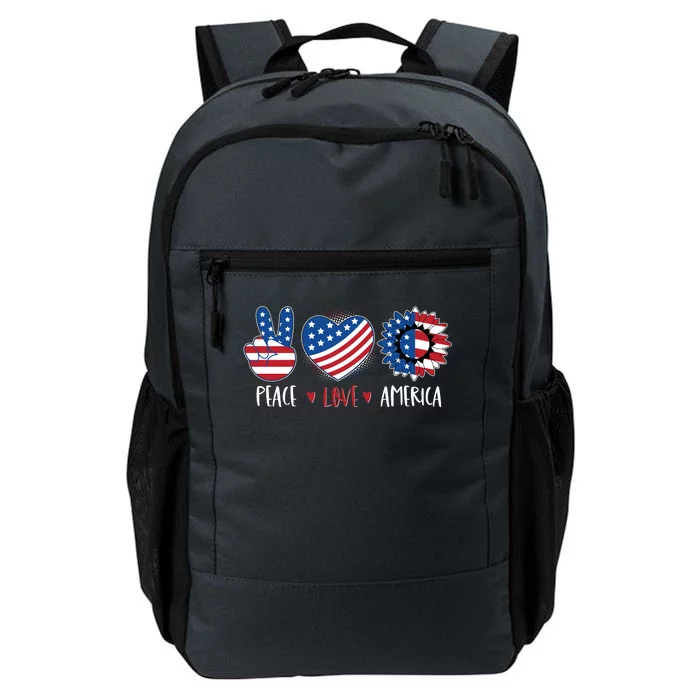 Fourth Of July Peace Love America Daily Commute Backpack