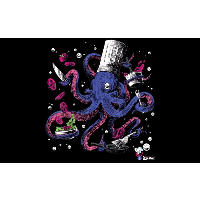 Funny Octopus Kitchen Chef Humor Bumper Sticker