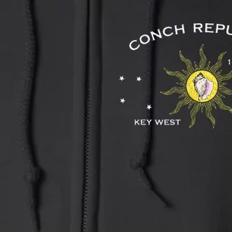 FLAG OF KEY WEST FLORIDA CONCH REPUBLIC Full Zip Hoodie