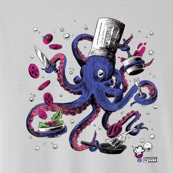 Funny Octopus Kitchen Chef Humor ChromaSoft Performance T-Shirt