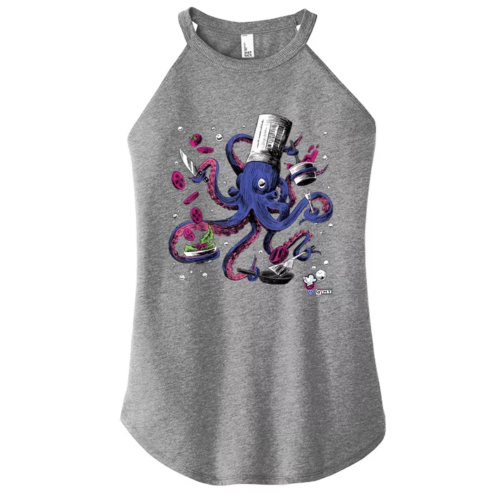 Funny Octopus Kitchen Chef Humor Women’s Perfect Tri Rocker Tank