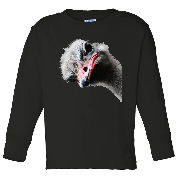 Funny Ostrich Lovers And Emu Lover Toddler Long Sleeve Shirt