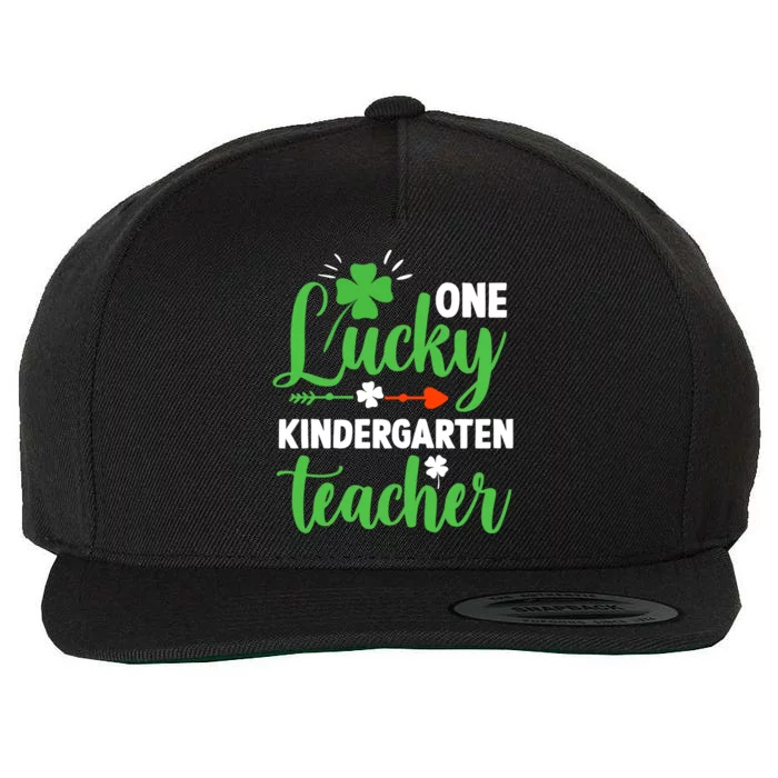 Funny One Lucky Kindergarten Teacher St Patricks Day Great Gift Wool Snapback Cap