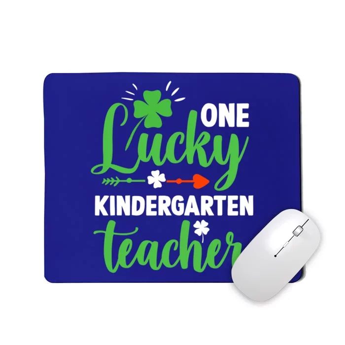 Funny One Lucky Kindergarten Teacher St Patricks Day Great Gift Mousepad