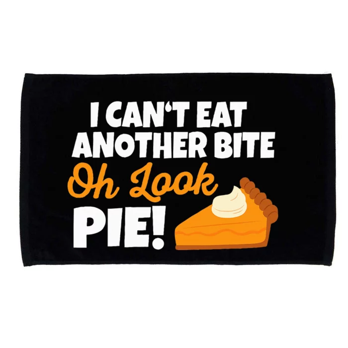 Funny Oh Look Pumpkin Pie Thanksgiving Microfiber Hand Towel