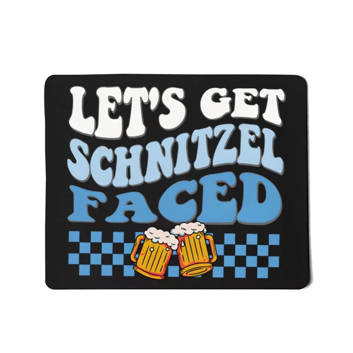 Funny Oktoberfest Lets Get Schnitzel Faced Beer Drinking Team Mousepad