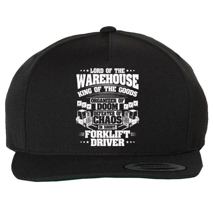 Forklift Operator Lord Of The Warehouse Forklift Driver Wool Snapback Cap