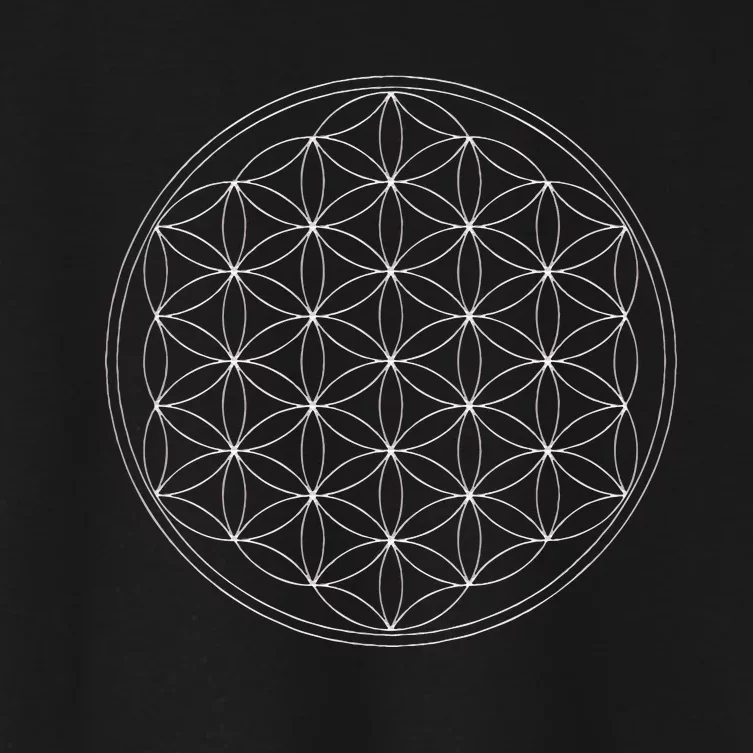 Flower Of Life Sacred Geometry Yoga Health Protection Women's Crop Top Tee