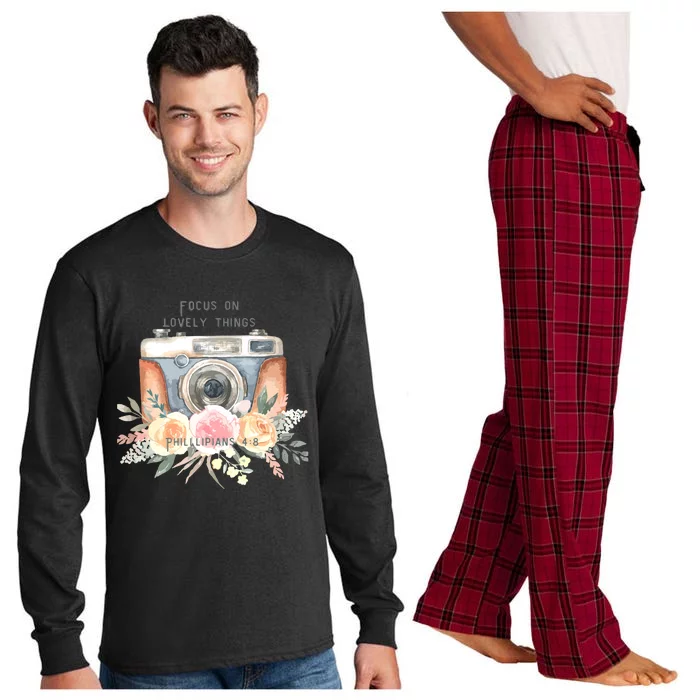 Focus On Lovely Things Long Sleeve Pajama Set