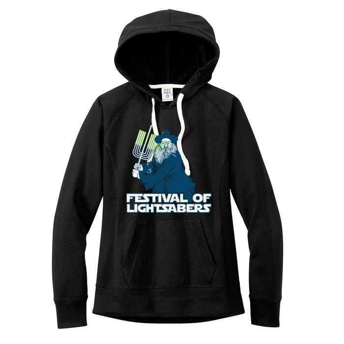 Festival Of Lightsabers Jewish Star Women's Fleece Hoodie